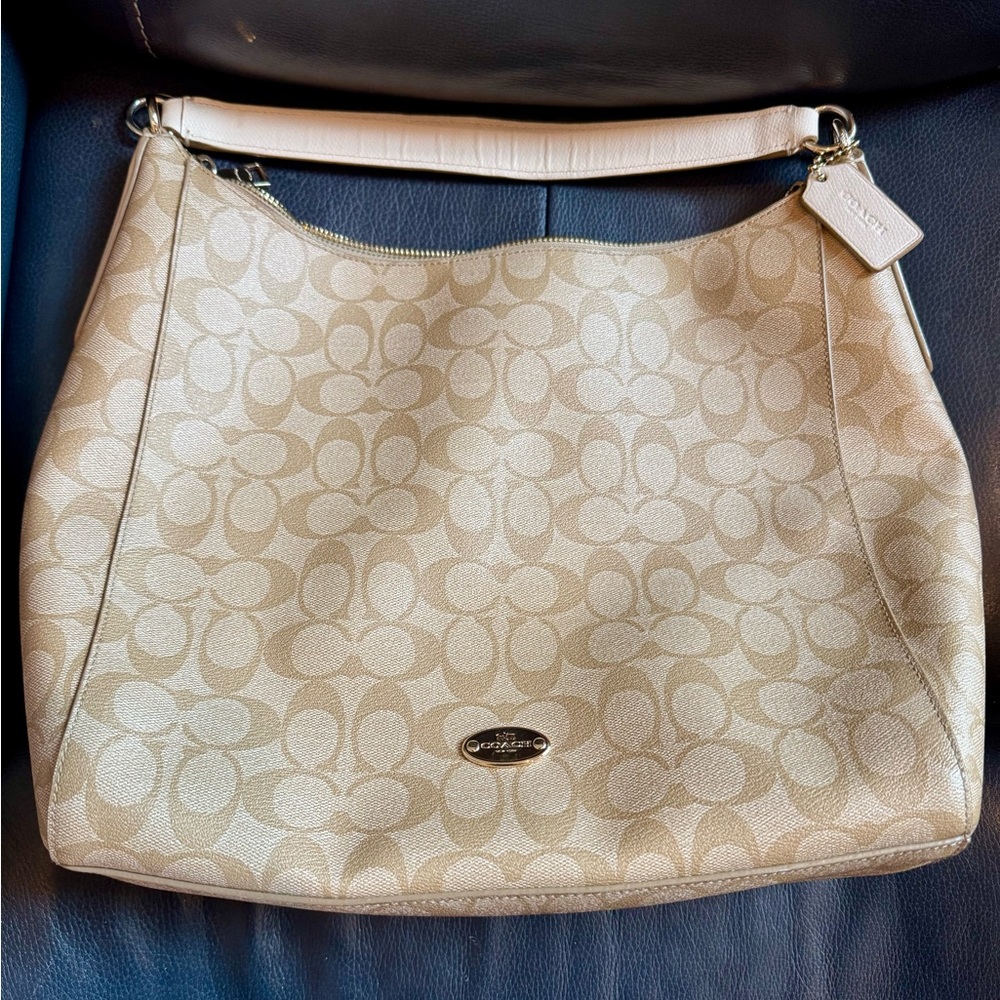 Coach Tan Signature Shoulder Bag